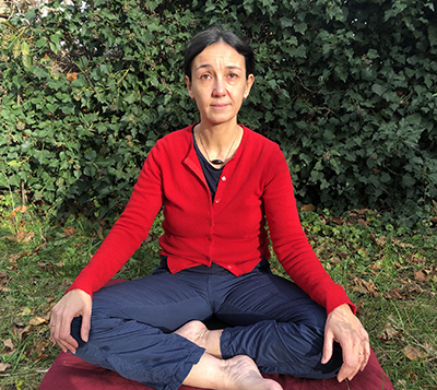 The siddha posture – front view